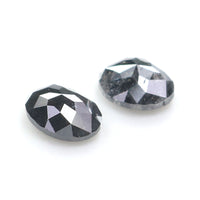 Natural Loose Oval Salt And Pepper Diamond Black Grey Color 0.66 CT 4.96 MM Oval Shape Rose Cut Diamond KDL2545