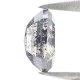 Natural Loose Hexagon Salt And Pepper Diamond Black Grey Color 0.62 CT 5.72 MM Hexagon Shape Rose Cut Diamond KDK2593