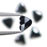 Natural Loose Slice Black Color Diamond 1.18 CT 5.50 MM Slice Shape Rose Cut Diamond L2672