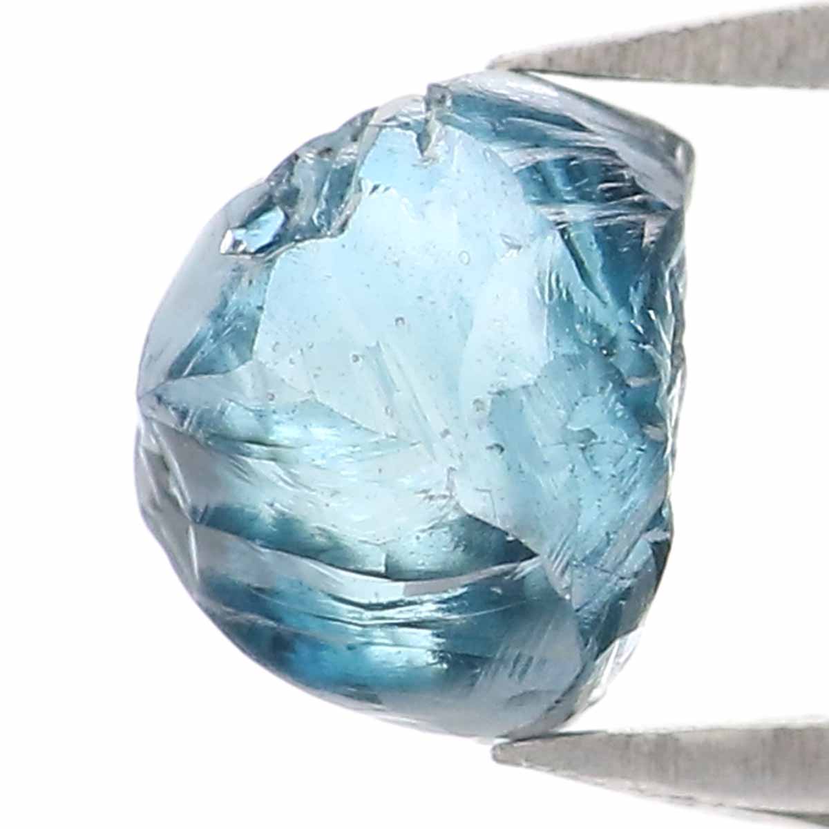 0.98 CT Natural Loose Rough Shape Diamond Blue Color Rough Cut Diamond 5.55 MM Natural Loose Blue Color Rough Irregular Cut Diamond QLB2356