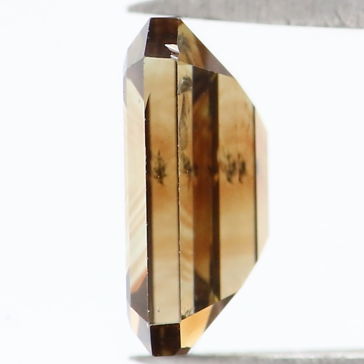 0.96 Ct Natural Loose Emerald Shape Diamond Brown Color Emerald Cut Diamond 6.90 MM Natural Brown Diamond Emerald Rose Cut Diamond LQ1768