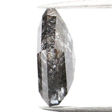 1.10 CT Natural Loose Diamond, Pentagon Cut Diamond, Salt And Pepper Diamond, Black Gray Diamond, Pentagon Shape, Rose Cut Diamond, KDL601