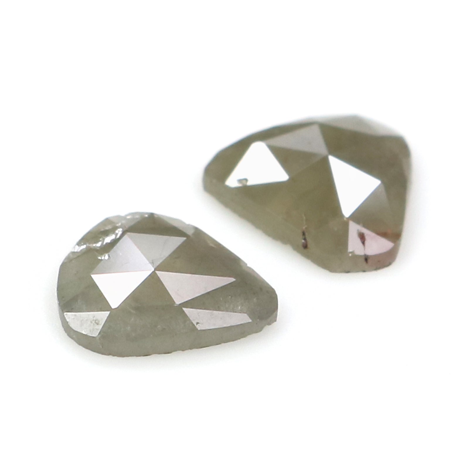 1.45 CT Natural Loose Slice Shape Diamond Grey Color Slice Cut Diamond 7.65 MM Natural Loose Grey Color Slice Irregular Cut Diamond KQ2603