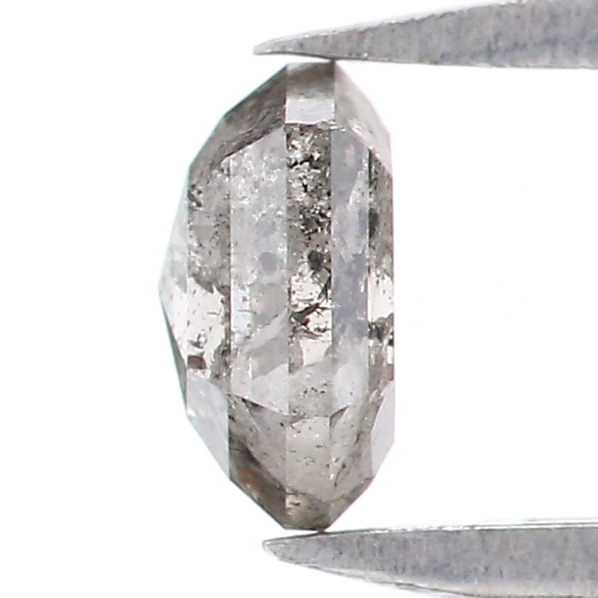 0.41 CT Natural Loose Hexagon Shape Diamond Salt And Pepper Hexagon Diamond 4.90 MM Natural Black Grey Color Hexagon Rose Cut Diamond KQ2586