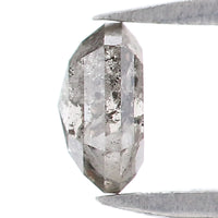 Natural Loose Hexagon Salt And Pepper Diamond Black Grey Color 0.41 CT 4.92 MM Hexagon Shape Rose Cut Diamond KR2586