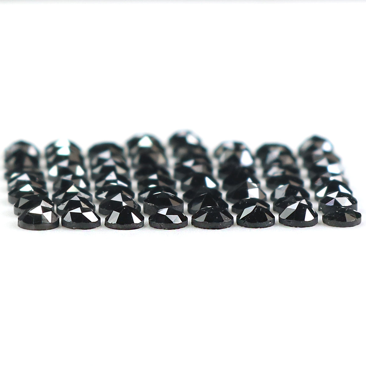 3.27 CT Natural Loose Round Rose Cut Diamond Black Color Round Shape Diamond 2.30 MM Natural Loose Black Color Round Rose Cut Diamond KQ2458