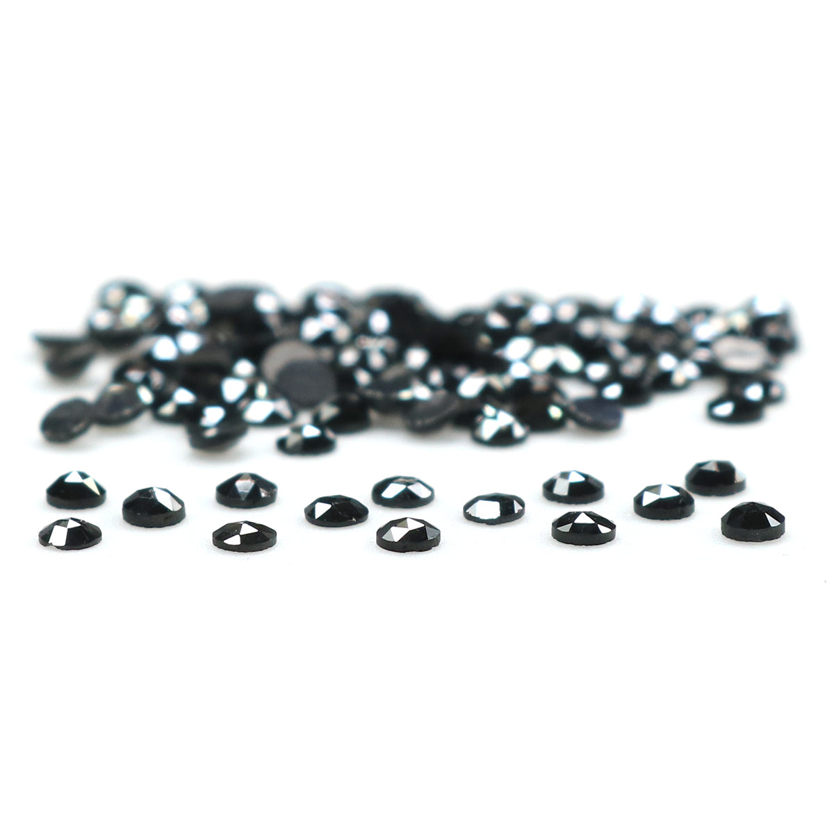 2.55 CT Natural Loose Round Rose Cut Diamond Black Color Round Shape Diamond 1.80 MM Natural Loose Black Color Round Rose Cut Diamond LQ1877