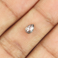0.39 CT Natural Loose Diamond, Pear Cut Diamond, Salt And Pepper Diamond, Black Diamond, Grey Diamond, Real Galaxy Rose Cut Diamond KDL280