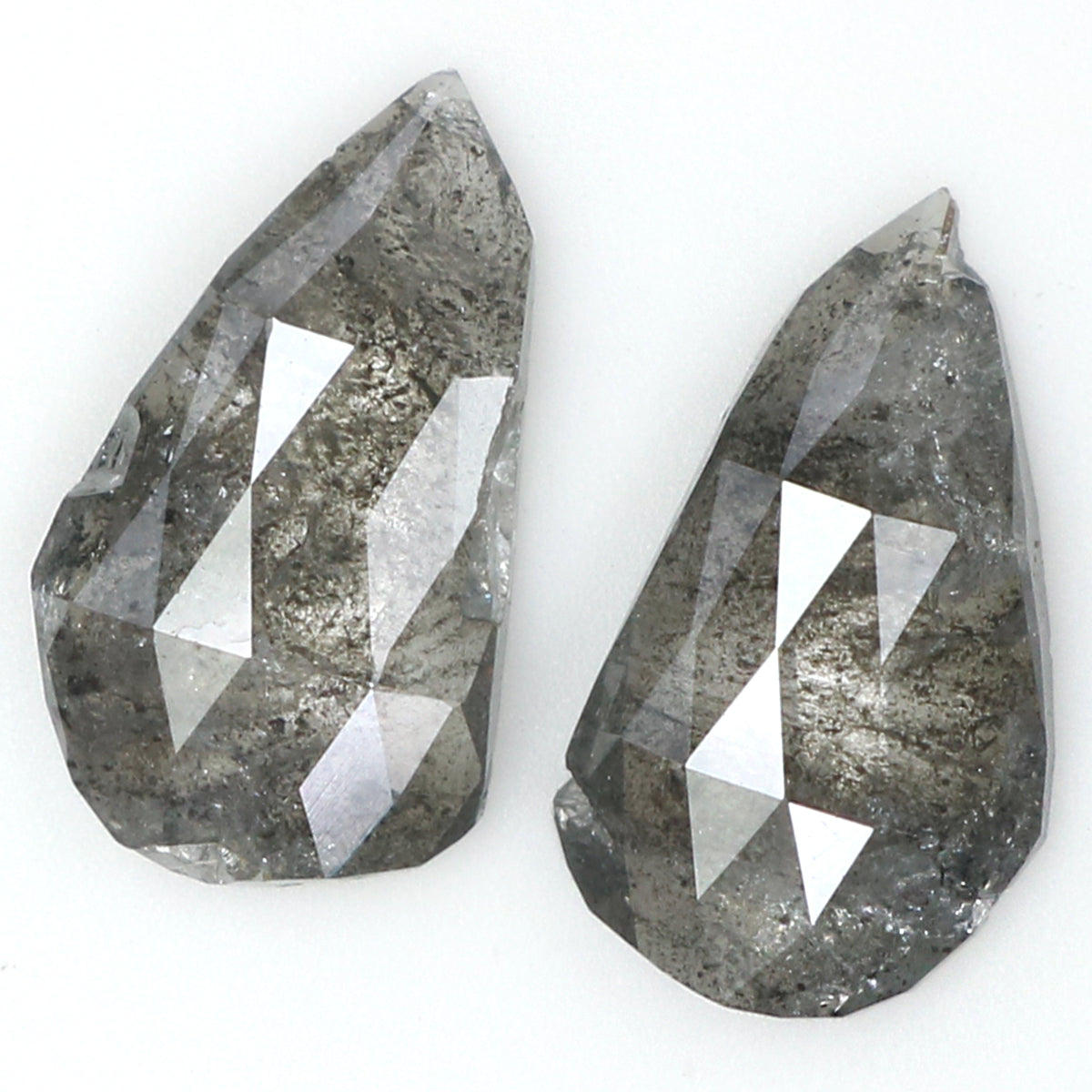 1.57 CT Natural Loose Antique Cut Pair Diamond Salt And Pepper Antique Shape Diamond 9.25 MM Natural Loose Antique Rose Cut Diamond LQ1617