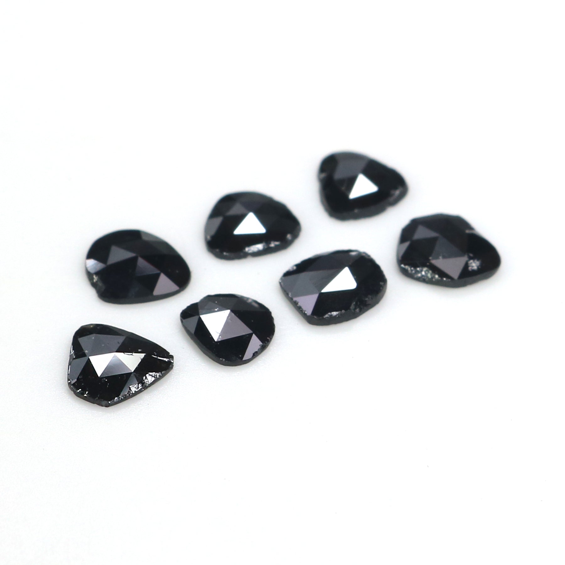 1.55 CT Natural Loose Slice Shape Diamond Black Color Slice Cut Diamond 5.10 MM Natural Loose Black Color Slice Rose Cut Diamond LQ2596