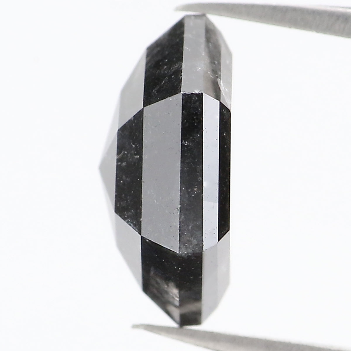 2.45 CT Natural Loose Hexagon Shape Diamond Salt And Pepper Hexagon Diamond 9.25 MM Black Grey Color Hexagon Shape Rose Cut Diamond QL1092