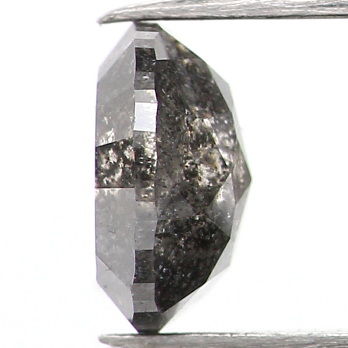 0.37 CT Natural Loose Oval Shape Diamond Salt And Pepper Oval Cut Diamond 4.80 MM Natural Loose Black Grey Color Oval Rose Cut Diamond LQ701