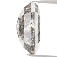Natural Loose Hexagon Salt And Pepper Diamond Black Grey Color 1.41 CT 7.50 MM Hexagon Shape Rose Cut Diamond KDL1262