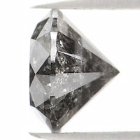 Natural Loose Round Salt And Pepper Diamond Black Grey Color 1.09 CT 6.25 MM Round Brilliant Cut Diamond L1159