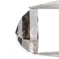 Natural Loose Shield Salt And Pepper Diamond Black Grey Color 0.96 CT 5.50 MM Shield Shape Rose Cut Diamond L7587