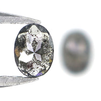Natural Loose Oval Diamond, Salt And Pepper Oval Diamond, Natural Loose Diamond, Oval Rose Cut Diamond, 0.38 CT Oval Shape Diamond L2758