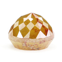Natural Loose Round Rose Cut Yellow Brown Color Diamond 1.84 CT 6.60 MM Round Rose Cut  Shape Diamond L5280
