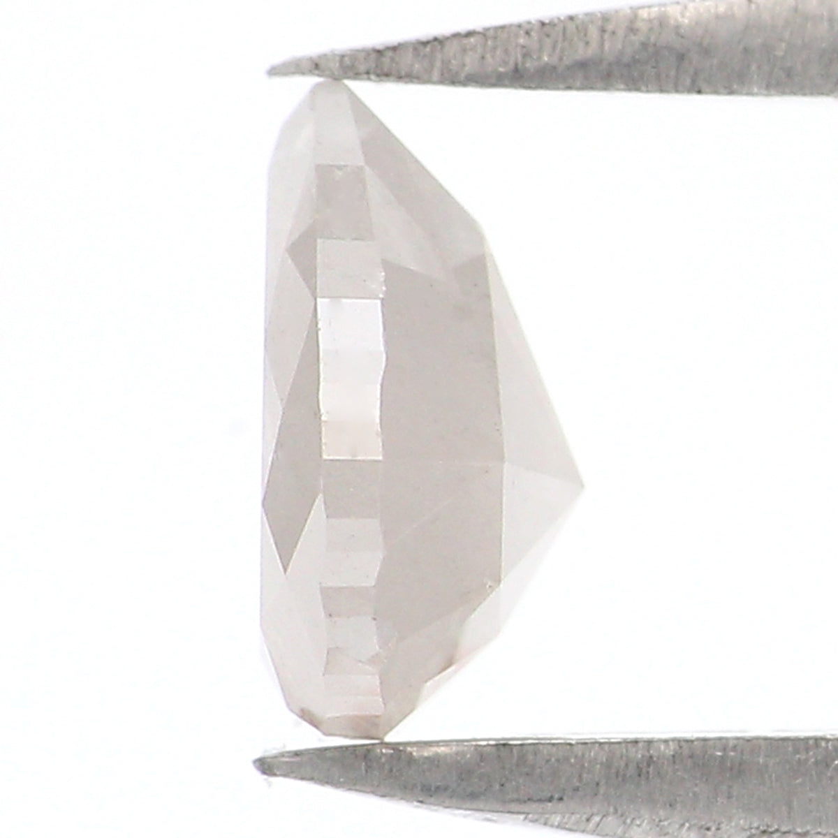 Natural Loose Pear Diamond White Grey Color 0.85 CT 6.50 MM Pear Shape Rose Cut Diamond L8978