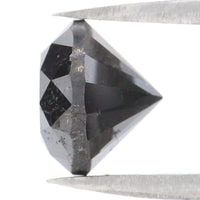Natural Loose Round Black Color Diamond 2.91 CT 8.20 MM Round Brilliant Cut Diamond L1688