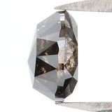 Natural Loose Pear Salt And Pepper Diamond Black Color 1.23 CT 6.50 MM Pear Shape Rose Cut Diamond KR1806