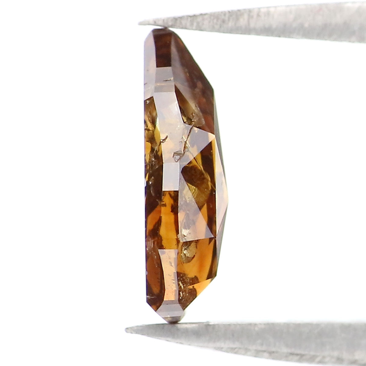 1.00 CT Natural Loose Pear Shape Diamond Brown Champagne Color Pear Cut Diamond 8.80 MM Natural Brown Diamond Pear Rose Cut Diamond LQ6177