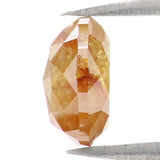 Natural Loose Oval Yellow Brown Color Diamond 1.98 CT 7.87 MM Oval Shape Rose Cut Diamond L2695