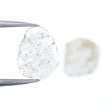 Natural Loose Slice Ice Grey Color Diamond 1.04 CT 9.50 MM Slice Shape Rose Cut Diamond L7692