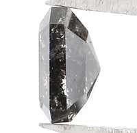 Natural Loose Emerald Salt And Pepper Diamond Grey Color 0.47 CT 4.50 MM Emerald Shape Rose Cut Diamond KDL6853
