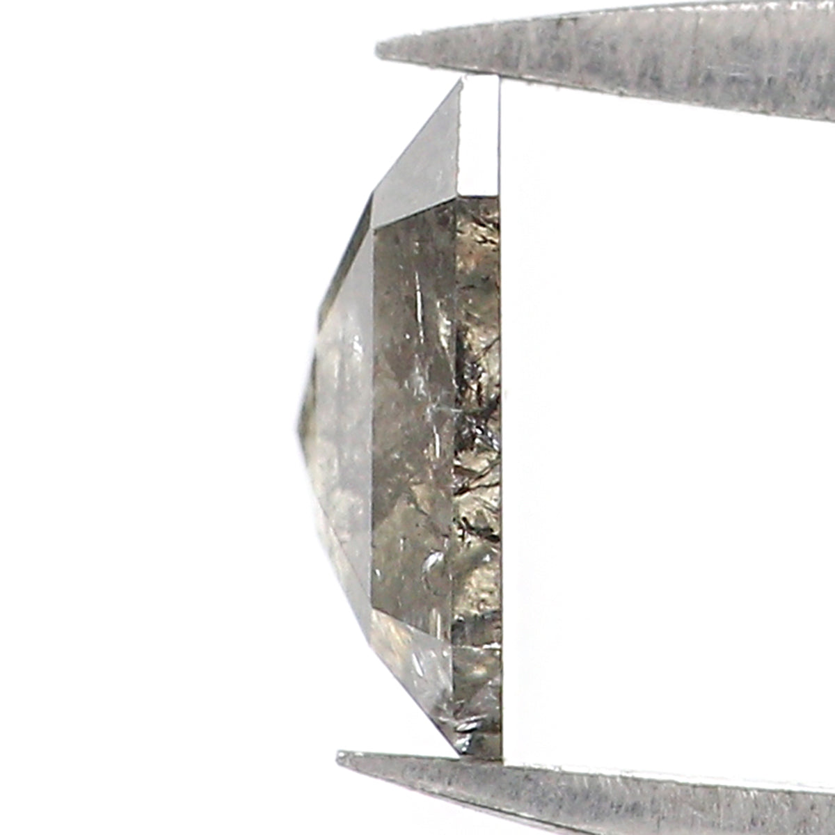 0.60 CT Natural Loose Radiant Shape Diamond Salt And Pepper Radiant Cut Diamond 6.00 MM Natural Black Grey Radiant Rose Cut Diamond LQ7457