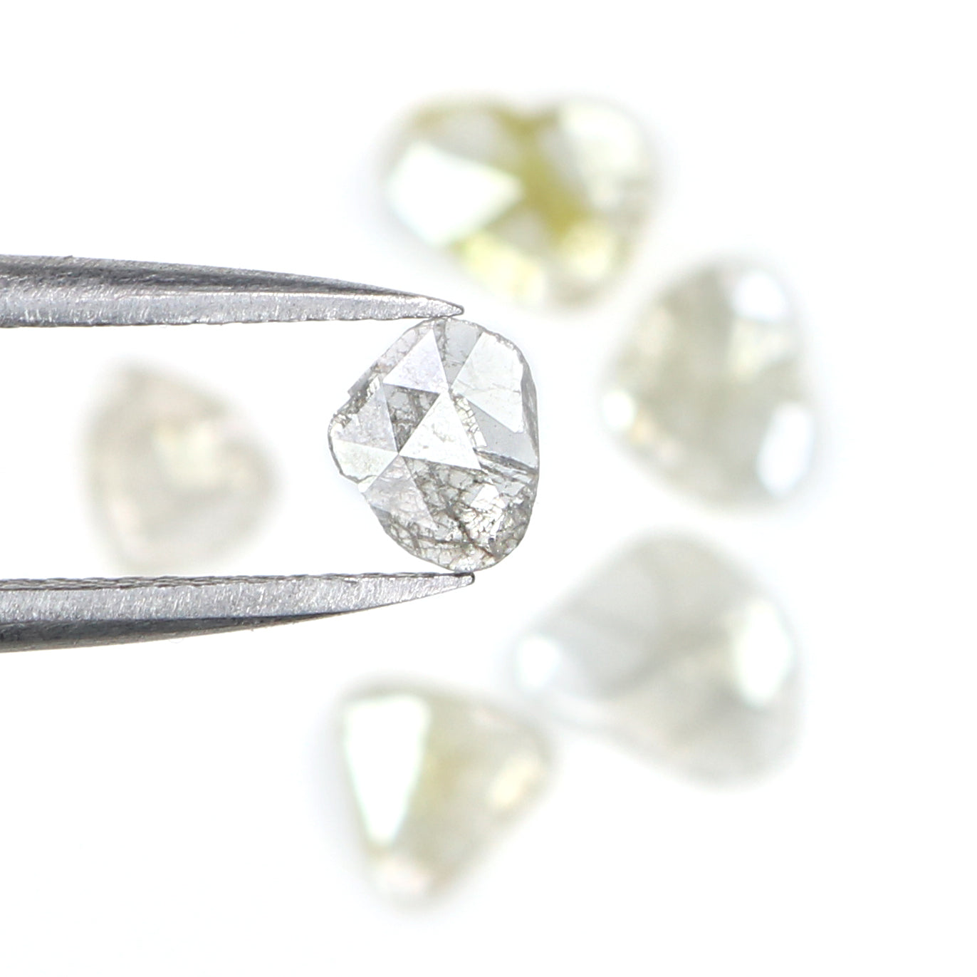 1.29 CT Natural Loose Slice Shape Diamond Yellow Color Slice Diamond 6.65 MM Natural Loose Grey Diamond Slice Irregular Cut Diamond LQ2621