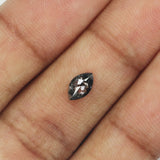0.43 Ct Natural Loose Diamond, Marquise Diamond, Black Diamond, Gray Diamond, Salt And Pepper, Polished Diamond, Rustic Diamond KDL222