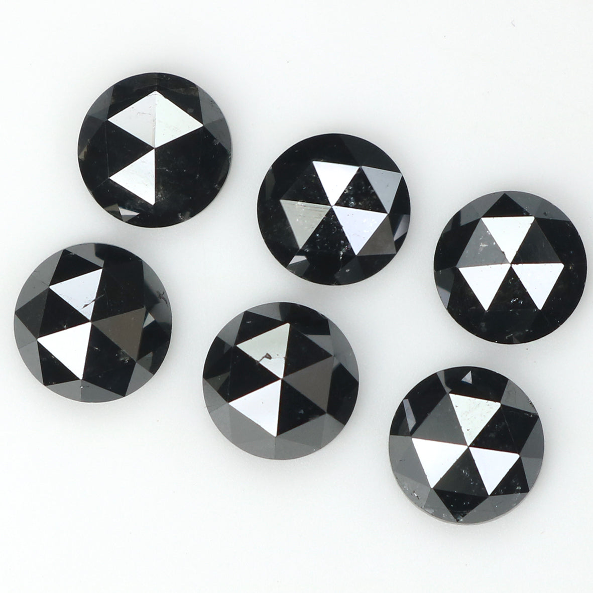 2.34 CT Natural Loose Round Rose Cut Diamond Black Color Round Shape Diamond 4.50 MM Natural Loose Black Color Round Rose Cut Diamond LQ1742