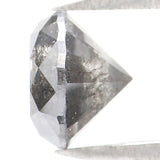 Natural Loose Round Salt And Pepper Diamond Black Grey Color 1.05 CT 5.90 MM Round Brilliant Cut Diamond L8084