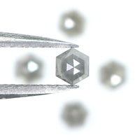 Natural Loose Hexagon Diamond Grey Color 1.01 CT 3.10 MM Hexagon Shape Rose Cut Diamond KDK1837