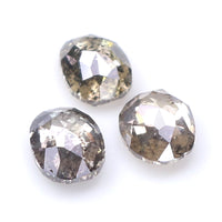 Natural Loose Oval Salt And Pepper Diamond Brown Color 0.72 CT 4.35 MM Oval Rose Cut Shape Diamond L592