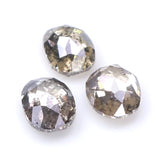 Natural Loose Oval Salt And Pepper Diamond Brown Color 0.72 CT 4.35 MM Oval Rose Cut Shape Diamond L592