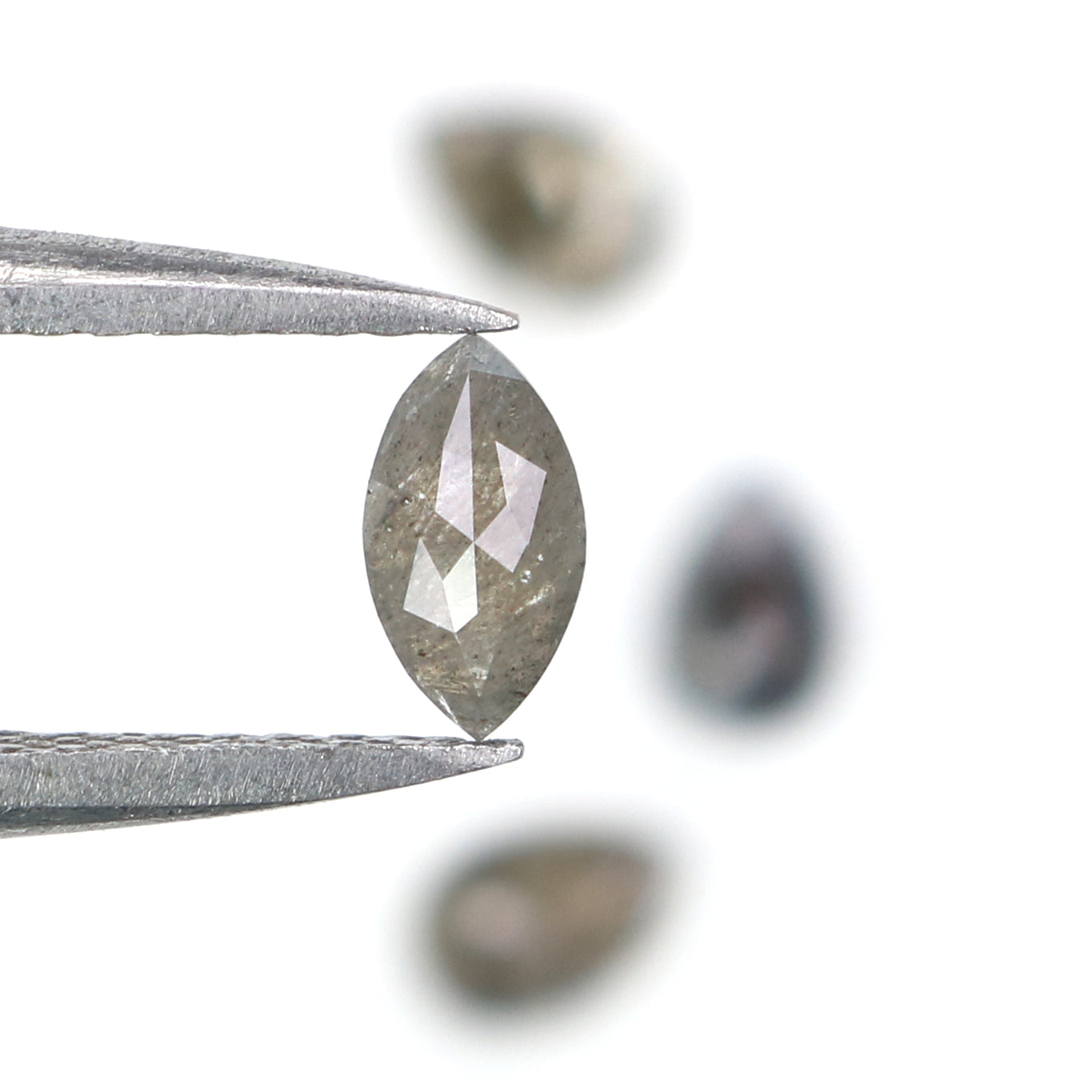 0.72 CT Natural Loose Mix Shape Diamond Salt And Pepper Mix Shape Diamond 5.25 MM Natural Black Grey Color Mix Shape Rose Cut Diamond KQ2638