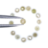 Natural Loose Rose Cut Grey Green Diamond Color 1.55 CT 2.60 MM Round Rose Cut Shape Diamond L5182