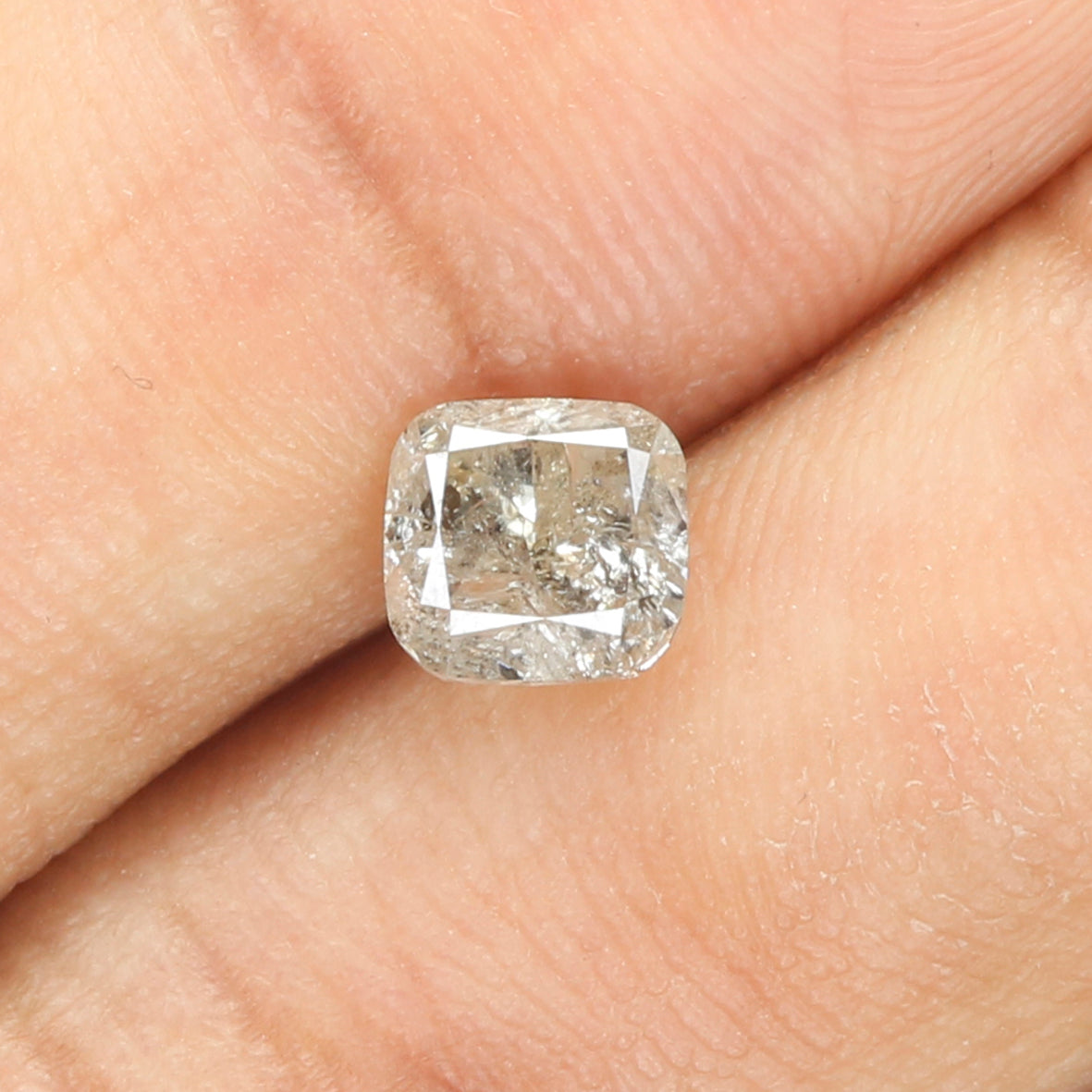 1.01 Ct Natural Loose Cushion Shape Diamond Green Color Cushion Cut Diamond 5.60 MM Natural Green Color Cushion Brilliant Cut Diamond LQ5953