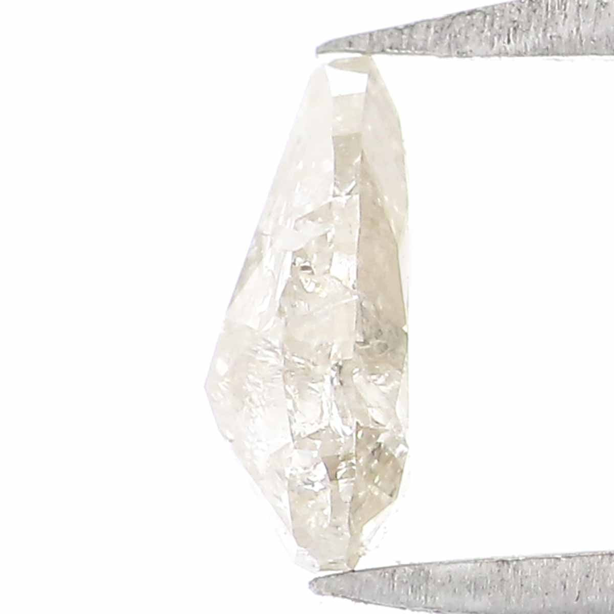 Natural Loose Pear Grey Yellow Color Diamond 0.39 CT 6.10 MM Pear Shape Rose Cut Diamond L7423