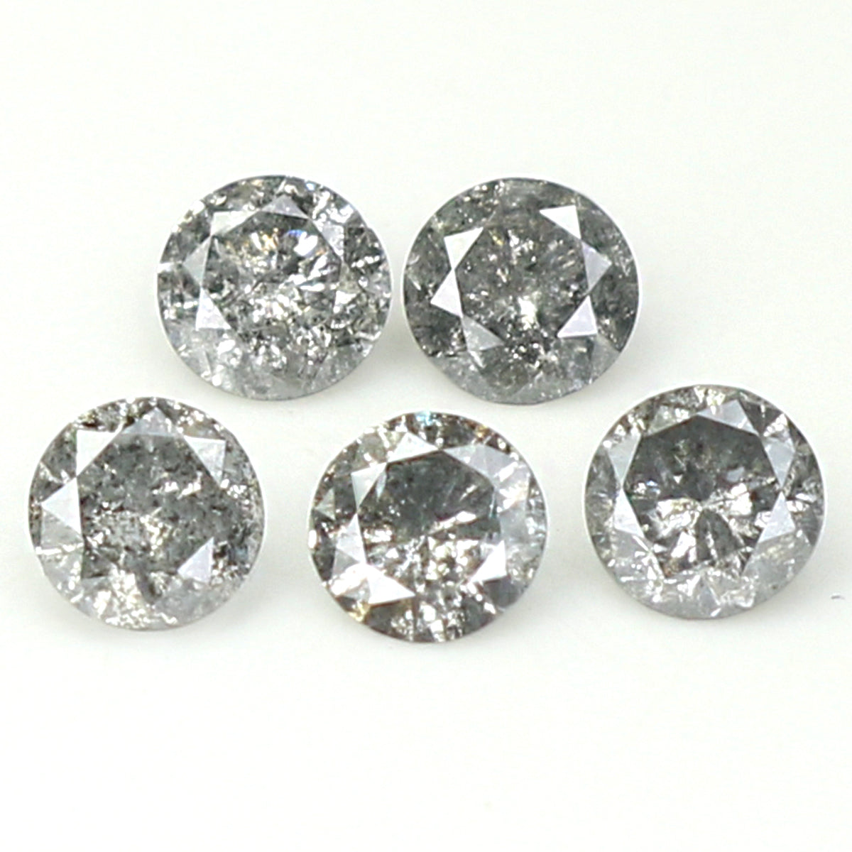 Natural Loose Round Salt And Pepper Diamond Black Grey Color 0.68 CT 3.20 MM Round Brilliant Cut Diamond KDL1385