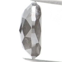 Natural Loose Oval Salt And Pepper Diamond Black Grey Color 2.30 CT 9.35 MM Oval Shape Rose Cut Diamond KDL1110