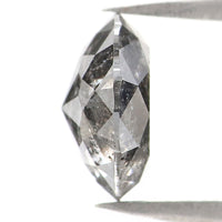 Natural Loose Round Rose Cut Salt And Pepper Diamond Black Grey Color 2.32 CT 8.54 MM Rose Cut Shape Diamond KDL2435