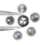 Natural Loose Round Rose Cut Diamond, Salt And Pepper Round Diamond, Natural Loose Diamond, Rose Cut Diamond, 1.16 CT Round Shape L2785