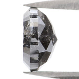 Natural Loose Cushion Salt And Pepper Diamond Black Grey Color 1.69 CT 6.95 MM Cushion Shape Rose Cut Diamond KDL2139