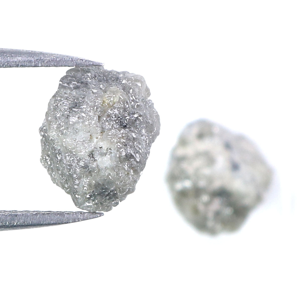 Natural Loose Rough Grey Color Diamond 7.17 CT 9.15 MM Rough Shape Diamond KR2525