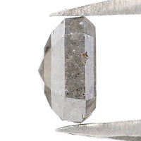 Natural Loose Radiant Salt And Pepper Diamond Grey Color 0.97 CT 5.60 MM Radiant Shape Rose Cut Diamond KR723