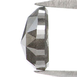 Natural Loose Pear Salt And Pepper Diamond Black Grey Color 0.48 CT 5.35 MM Pear Shape Rose Cut Diamond L7879