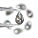 Natural Loose Pear Diamond, Salt And Pepper Pear Diamond, Natural Loose Diamond, Pear Rose Cut Diamond, 0.94 CT Pear Cut Diamond L2734