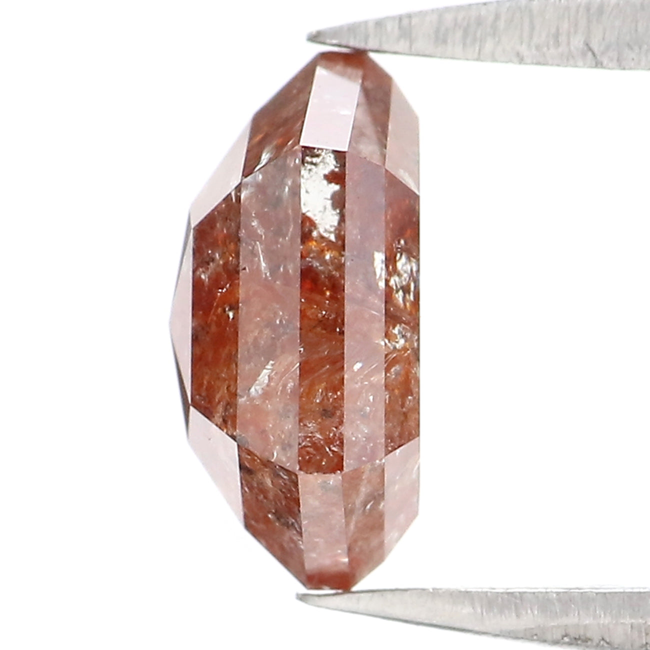 Natural Loose Hexagon Brown Color Diamond 1.60 CT 7.96 MM Hexagon Shape Rose Cut Diamond L2561